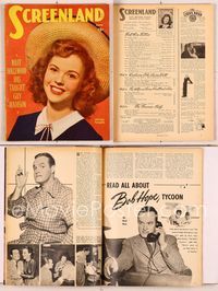6h037 SCREENLAND magazine June 1947, great smiling portrait of Shirley Temple by Jack Albin!