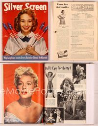 6h038 SILVER SCREEN magazine July 1950, great patriotic portrait of Jane Powell with firecrackers!