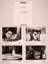 6h121 EL CID presskit R93 many images of Charlton Heston in armor with sexy Sophia Loren!