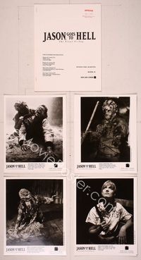 6h132 JASON GOES TO HELL presskit '93 Friday the 13th, great gory horror images of Kane Hodder!