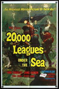 6j009 20,000 LEAGUES UNDER THE SEA 1sh R71 Jules Verne classic, wonderful art of deep sea divers!