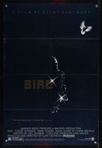 6j074 BIRD 1sh '88 directed by Clint Eastwood, biography of jazz legend Charlie Parker!