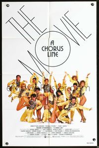 6j156 CHORUS LINE 1sh '85 Michael Douglas, photo of Broadway chorus group by Patrick Demarchelier!