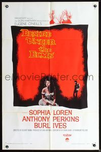 6j191 DESIRE UNDER THE ELMS 1sh '58 sexy Sophia Loren, Anthony Perkins, from Eugene O'Neill play!