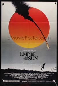 6j231 EMPIRE OF THE SUN 1sh '87 Stephen Spielberg, John Malkovich, first Christian Bale!