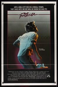 6j273 FOOTLOOSE 1sh '84 teenage dancer Kevin Bacon has the music on his side!