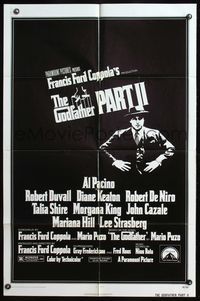 6j307 GODFATHER PART II 1sh '74 Al Pacino in Francis Ford Coppola classic crime sequel!