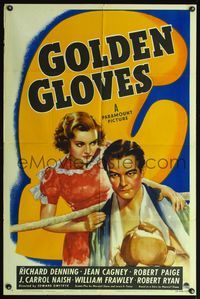 6j309 GOLDEN GLOVES style A 1sh '40 art of boxing Richard Denning & pretty Jean Cagney!