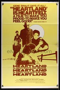 6j342 HEARTLAND 1sh '80 directed by Richard Pearce, Rip Torn, Conchata Ferrell & Barry Primus!