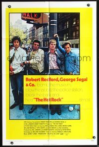 6j367 HOT ROCK 1sh '72 Robert Redford, George Segal, cool cast picture on the street!