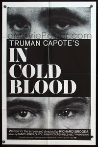 6j395 IN COLD BLOOD 1sh '68 Richard Brooks directed, Robert Blake, from the novel by Truman Capote!