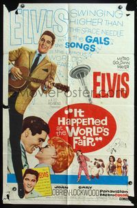 6j409 IT HAPPENED AT THE WORLD'S FAIR 1sh '63 Elvis Presley swings higher than the Space Needle!