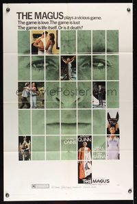 6j494 MAGUS 1sh '69 Michael Caine, Anthony Quinn, Candice Bergen, Anna Karina, the game is life!