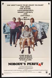 6j602 NOBODY'S PERFEKT 1sh '81 Gabe Kaplan, you don't have to be crazy, but it helps!