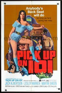 6j653 PICK UP ON 101 1sh '72 sexy Lesley Ann Warren knows where she wants to go!