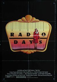 6j690 RADIO DAYS 1sh '87 Woody Allen, Seth Green, Dianne Wiest, New York City!