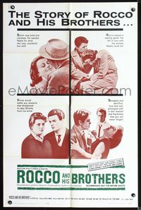 6j713 ROCCO & HIS BROTHERS 1sh '60 Luchino Visconti's Rocco e I Suoi Fratelli!
