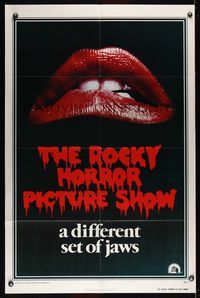 6j715 ROCKY HORROR PICTURE SHOW int'l style A 1sh '75 classic lips image, a different set of jaws!