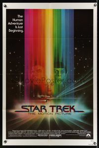 6j804 STAR TREK 1sh '79 cool art of William Shatner & Leonard Nimoy by Bob Peak!