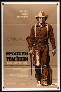 6j915 TOM HORN 1sh '80 they couldn't bring enough men to bring Steve McQueen down!
