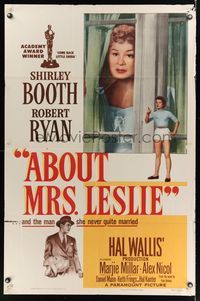 6k010 ABOUT MRS. LESLIE 1sh '54 Shirley Booth, Robert Ryan, the man she never quite married!
