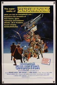 6k054 BATTLESTAR GALACTICA style C 1sh '78 great sci-fi montage art by Robert Tanenbaum!
