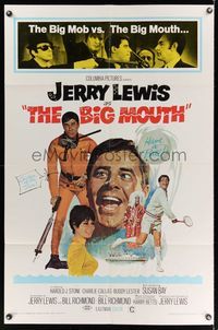 6k069 BIG MOUTH 1sh '67 Jerry Lewis is the Chicken of the Sea, hilarious D.K. spy spoof artwork!