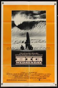 6k071 BIG WEDNESDAY 1sh '78 John Milius classic surfing movie, great image of surfers on beach!