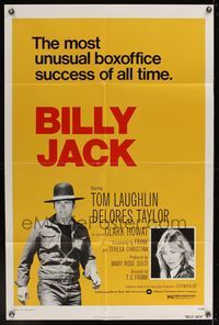 6k075 BILLY JACK 1sh R73 Tom Laughlin, Delores Taylor, most unusual boxoffice success ever!
