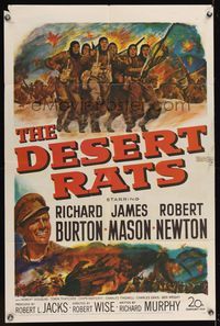 6k204 DESERT RATS 1sh '53 Richard Burton leads Australian & New Zealand soldiers against Nazis!