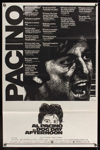 6k235 DOG DAY AFTERNOON reviews 1sh '75 Al Pacino, Sidney Lumet bank robbery crime classic!
