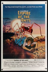 6k260 EMPIRE OF THE ANTS 1sh '77 H.G. Wells, great Drew Struzan sci-fi art!