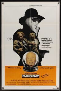6k279 FAMILY PLOT 1sh '76 from the mind of devious Alfred Hitchcock, Karen Black, Bruce Dern!