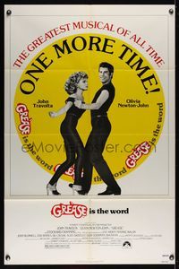 6k334 GREASE 1sh R80 John Travolta & Olivia Newton-John dancing together, classic musical!