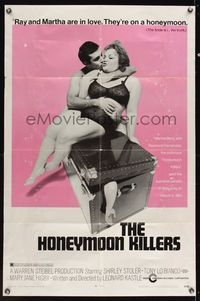 6k380 HONEYMOON KILLERS 1sh '70 classic anti-romantic image of Shirley Stoler & Tony Lo Bianco!