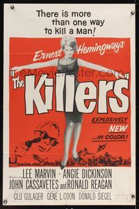 6k494 KILLERS 1sh '64 directed by Don Siegel, Lee Marvin, sexy full-length Angie Dickinson!