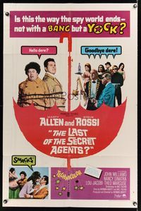 6k519 LAST OF THE SECRET AGENTS 1sh '66 Marty Allen & Steve Rossi tied up, Marty says Hello dere!
