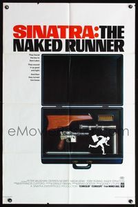 6k624 NAKED RUNNER 1sh '67 Frank Sinatra, cool sniper rifle gun in suitcase image!