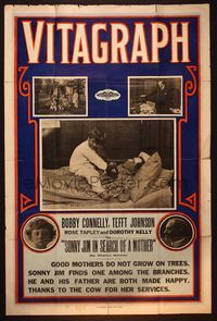 6k811 SONNY JIM IN SEARCH OF A MOTHER 1sh '14 Bobby Connelly, Tefft Johnson, early Vitagraph silent