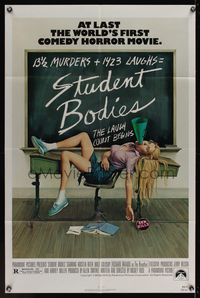 6k842 STUDENT BODIES 1sh '81 sex kills, gruesome Morgan Kane high school horror art!