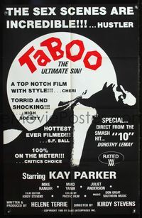 6k862 TABOO special poster 1980 Kay Parker, Dorothy LeMay, if charity begins at home... why not sex