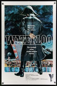 6k949 WATERLOO int'l 1sh '70 great artwork of Rod Steiger as Napoleon Bonaparte!
