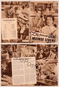 6m162 AFFAIR TO REMEMBER German program '57 many different images of Cary Grant & Deborah Kerr!