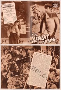 6m175 FACE IN THE CROWD German program '57 many different images of Andy Griffith, Elia Kazan
