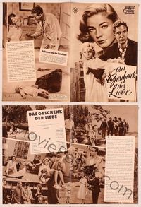 6m179 GIFT OF LOVE German program '58 many different images of Lauren Bacall & Robert Stack!