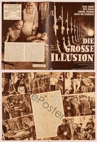 6m184 GRAND ILLUSION German program '48 Jean Renoir classic La Grande Illusion, Erich von Stroheim