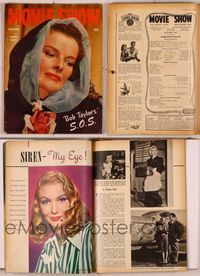 6m031 MOVIE SHOW magazine September 1947, close up of hooded Katharine Hepburn from Song of Love!