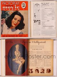 6m027 PHOTOPLAY magazine April 1941, great close portrait of pretty Hedy Lamarr by Paul Hesse!