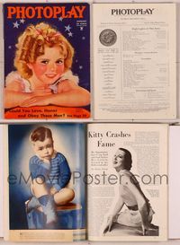6m021 PHOTOPLAY magazine January 1935, iconic art image of cute Shirley Temple by Earl Christy!