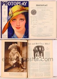 6m016 PHOTOPLAY magazine July 1932, wonderful art portrait of Kay Francis in hat by Earl Christy!
